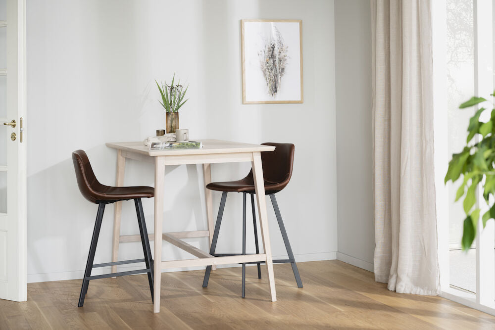 AUBURN Barhocker Braun/Schwarz 45x50x89cm - ZEN ZONE Furniture
