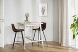 AUBURN Barhocker Braun/Schwarz 45x50x89cm - ZEN ZONE Furniture