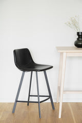 AUBURN Barhocker Schwarz 45x50x89cm - ZEN ZONE Furniture