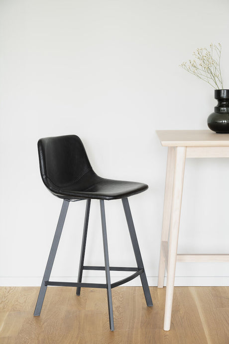 AUBURN Barhocker Schwarz 45x50x89cm - ZEN ZONE Furniture