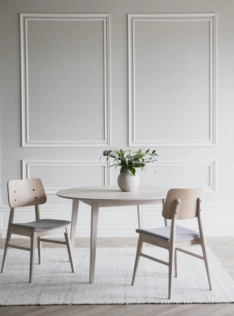 FILIPPA Esstisch Weiß pigmentiert 120-210x120x75cm - ZEN ZONE Furniture