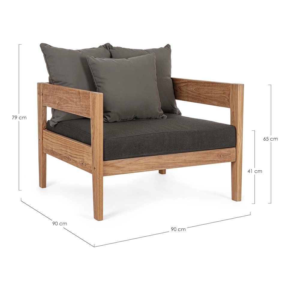 Outdoor Sessel mit Kissen Kobo - FSC - ZEN ZONE