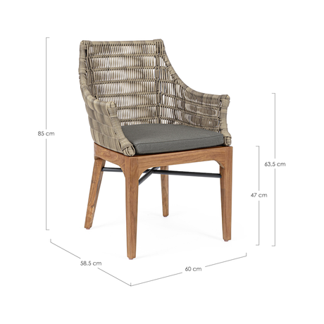 Outdoor Stuhl Keilani mit Kissen - ZEN ZONE