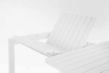 Gartentisch ausziehbar Kiplin 180-240x100 Weiß CX21 - ZEN ZONE