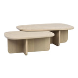 BILLINGS Couchtisch aus Eiche Weiß pigmentiert 89x59x34cm
