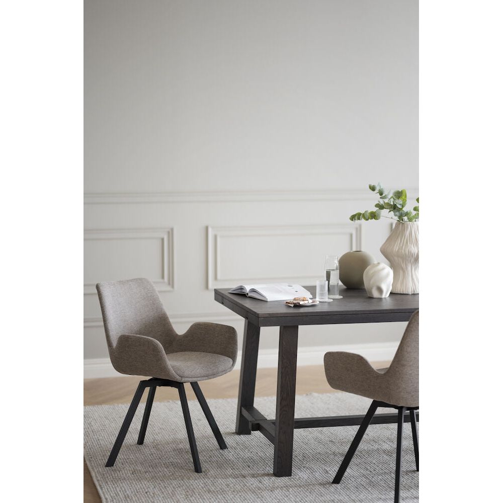 NORWELL Esszimmerstuhl Beige/schwarz 60x58x83cm - ZEN ZONE