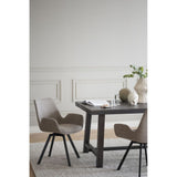 NORWELL Esszimmerstuhl Beige/schwarz 60x58x83cm - ZEN ZONE