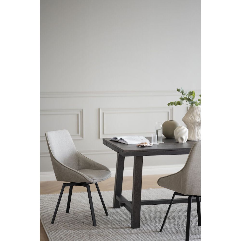 ALISON Esszimmerstuhl Beige/schwarz 51x60x87cm - ZEN ZONE
