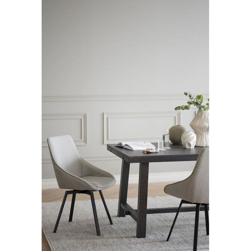 ALISON Esszimmerstuhl Beige/schwarz 51x60x87cm - ZEN ZONE