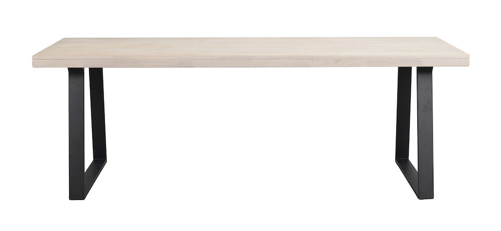 BROOKLYN Esstisch Weiß pigmentiert/Schwarz 220x95x75cm - ZEN ZONE