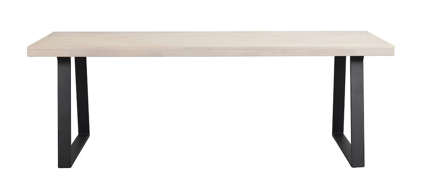 BROOKLYN Esstisch Weiß pigmentiert/Schwarz 220x95x75cm - ZEN ZONE