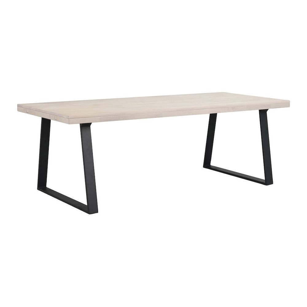 BROOKLYN Esstisch Weiß pigmentiert/Schwarz 220x95x75cm - ZEN ZONE