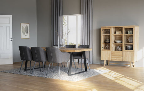BROOKLYN Esstisch Eiche/Schwarz 220x95x75cm - ZEN ZONE