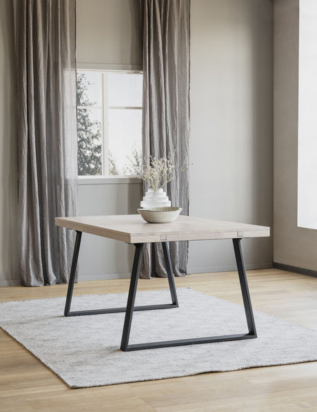BROOKLYN Esstisch Weiß pigmentiert/Schwarz 170x95x75cm - ZEN ZONE