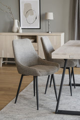 BROOKLYN Esstisch Weiß pigmentiert/Schwarz 220x95x75cm - ZEN ZONE