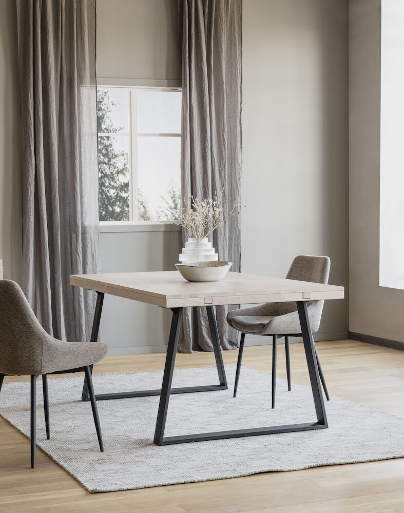 BROOKLYN Esstisch Weiß pigmentiert/Schwarz 220x95x75cm - ZEN ZONE