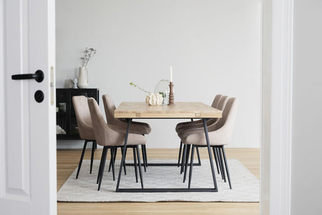 BROOKLYN Esstisch Eiche/Schwarz 220x95x75cm - ZEN ZONE