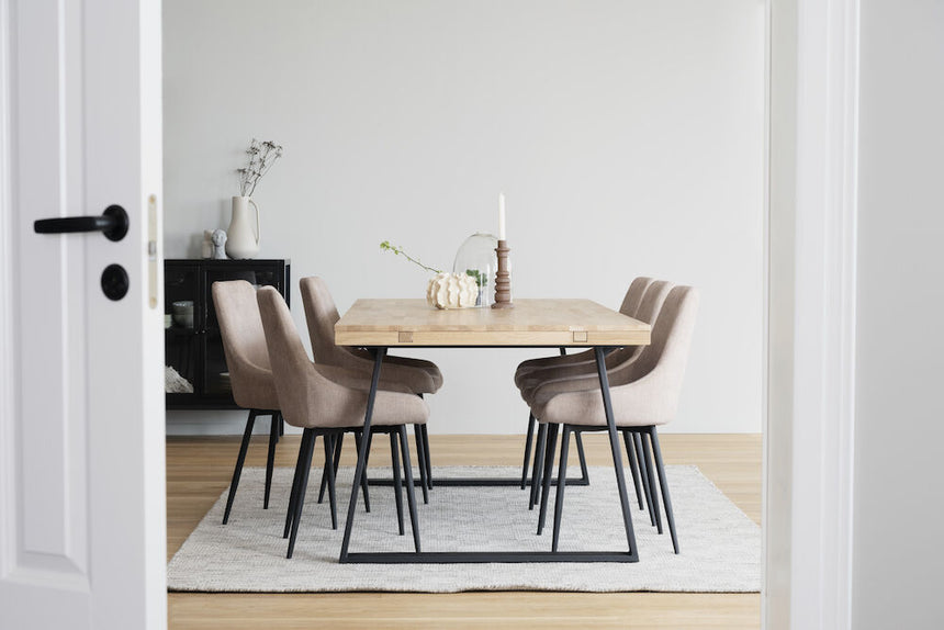BROOKLYN Esstisch Eiche/Schwarz 220x95x75cm - ZEN ZONE