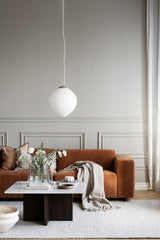 BROOKSVILLE Couchtisch Marmor Weiß/Braun 90x90x42cm - ZEN ZONE Furniture
