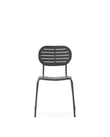Stapelbarer Outdoor-Stuhl Brai aus verzinktem Stahl in Dunkelgrau - ZEN ZONE Furniture