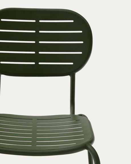 Stapelbarer Outdoor-Stuhl Brai aus verzinktem Stahl in Grün - ZEN ZONE Furniture