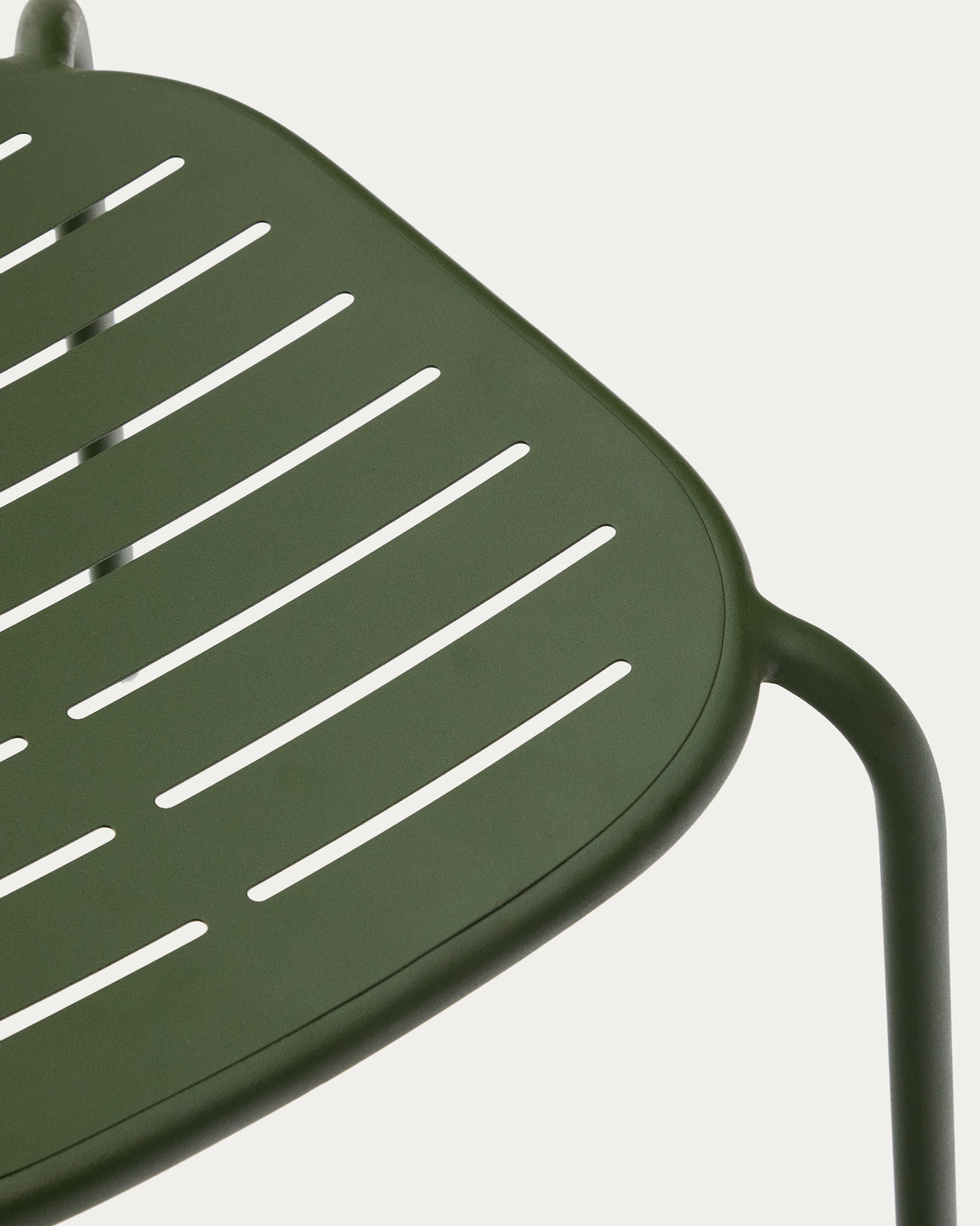 Stapelbarer Outdoor-Stuhl Brai aus verzinktem Stahl in Grün - ZEN ZONE Furniture