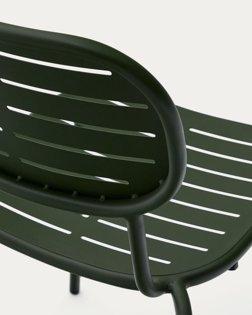 Stapelbarer Outdoor-Stuhl Brai aus verzinktem Stahl in Grün - ZEN ZONE Furniture