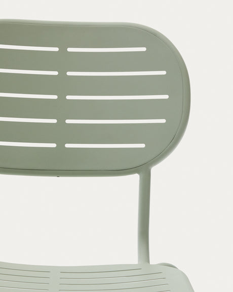 Stapelbarer Outdoor-Stuhl Brai aus verzinktem Stahl in Türkis - ZEN ZONE Furniture