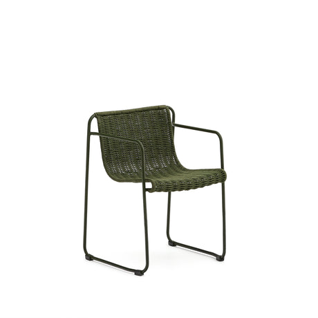 Stuhl Maurina aus grün verzinktem Stahl mit grünem Seil - ZEN ZONE Furniture