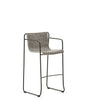 Hocker Maurina aus grün verzinktem Stahl mit écrufarbenem und grauem Seil 74,5 cm - ZEN ZONE Furniture