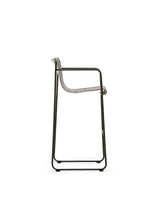 Hocker Maurina aus grün verzinktem Stahl mit écrufarbenem und grauem Seil 74,5 cm - ZEN ZONE Furniture