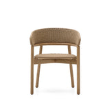 Stuhl Arinella aus massivem Akazienholz mit Finish in natürlichem Farbton und beigem Seil FSC 100%