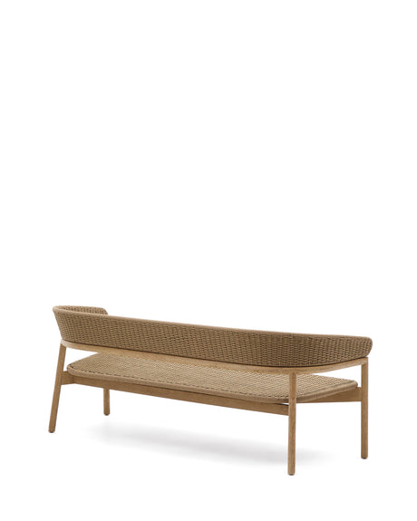3-Sitzer-Sofa Arinella aus massivem Akazienholz mit Finish in natürlichem Farbton und beigem Seil FSC 100% 167 cm - ZEN ZONE Furniture