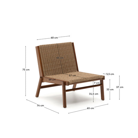 Sofa Itani aus massivem Teakholz und synthetischem Rattan FSC 100% - ZEN ZONE Furniture