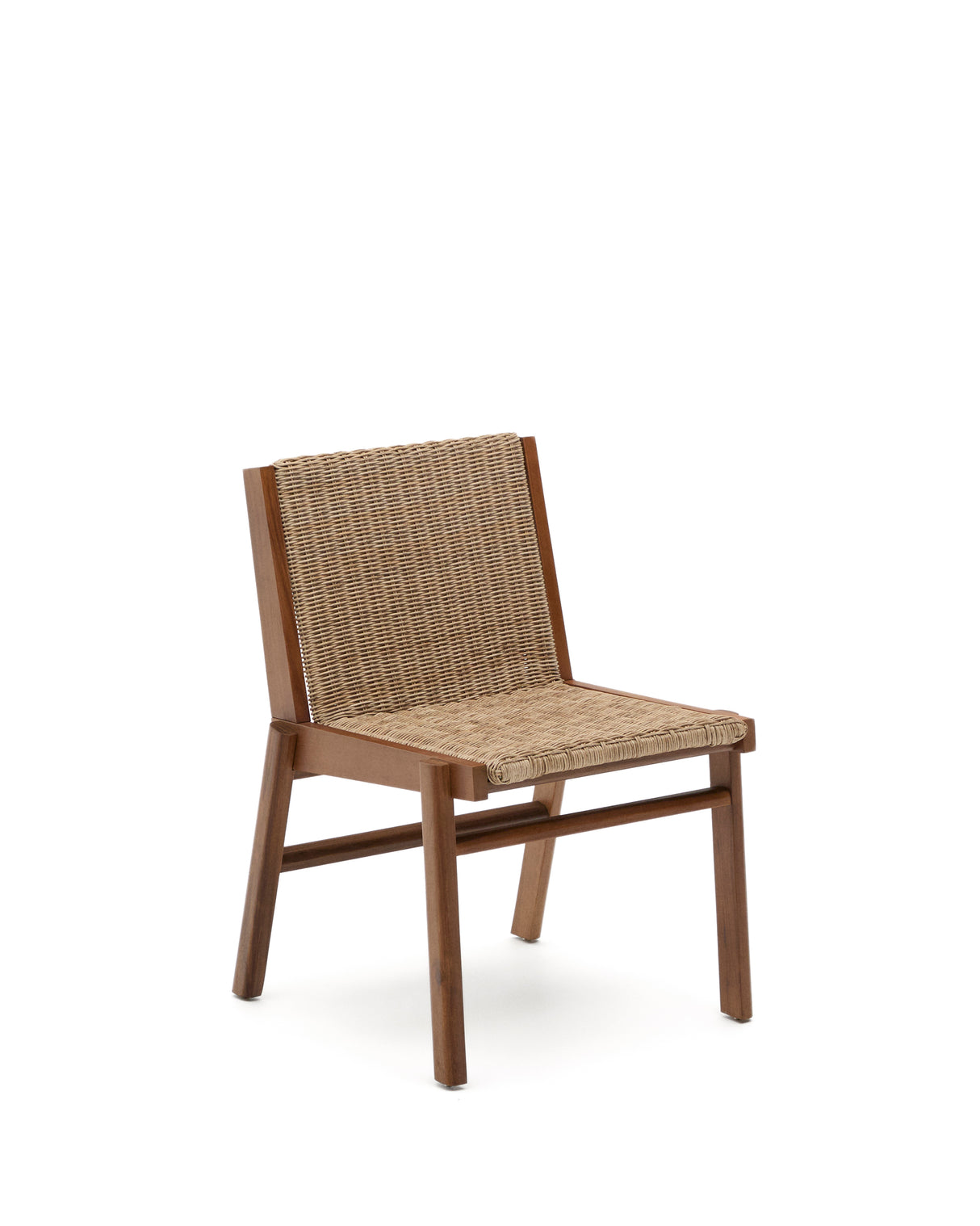 Stuhl Itani aus massivem Teakholz und synthetischem Rattan FSC 100%