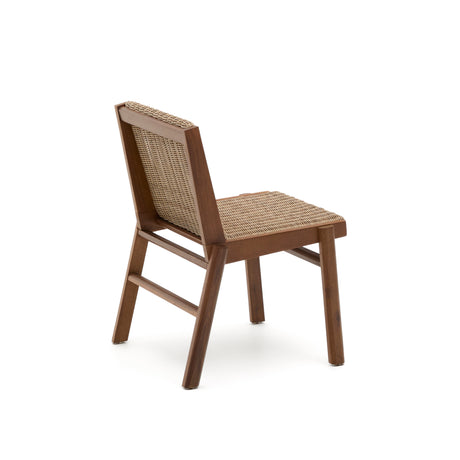 Stuhl Itani aus massivem Teakholz und synthetischem Rattan FSC 100% - ZEN ZONE Furniture
