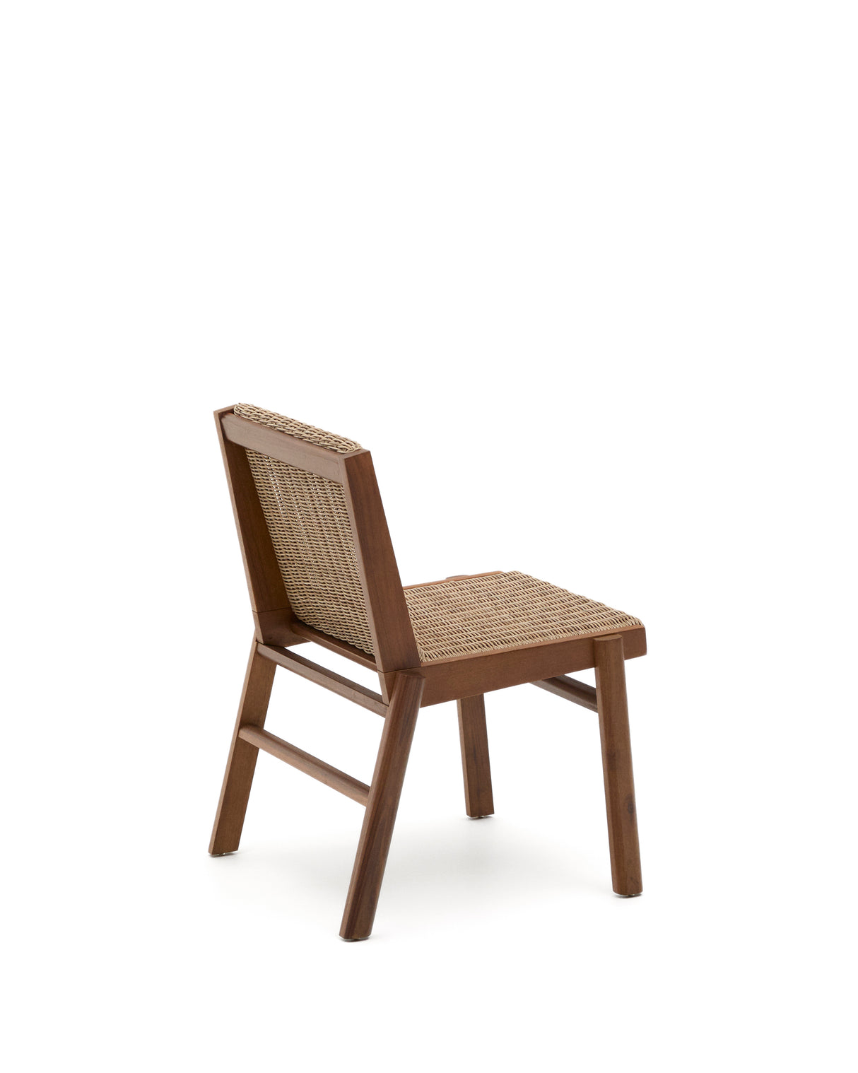 Stuhl Itani aus massivem Teakholz und synthetischem Rattan FSC 100%