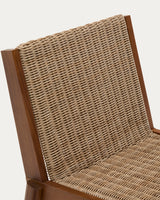 Stuhl Itani aus massivem Teakholz und synthetischem Rattan FSC 100%