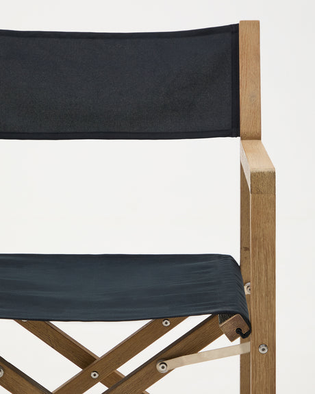 Outdoor-Klappstuhl Vilara in Schwarz aus massivem Akazienholz FSC 100% - ZEN ZONE Furniture