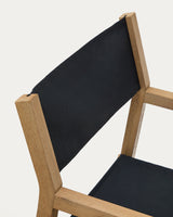 Outdoor-Klappstuhl Vilara in Schwarz aus massivem Akazienholz FSC 100% - ZEN ZONE Furniture