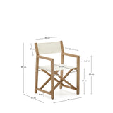 Outdoor-Klappstuhl Vilara in Weiß aus massivem Akazienholz FSC 100% - ZEN ZONE Furniture
