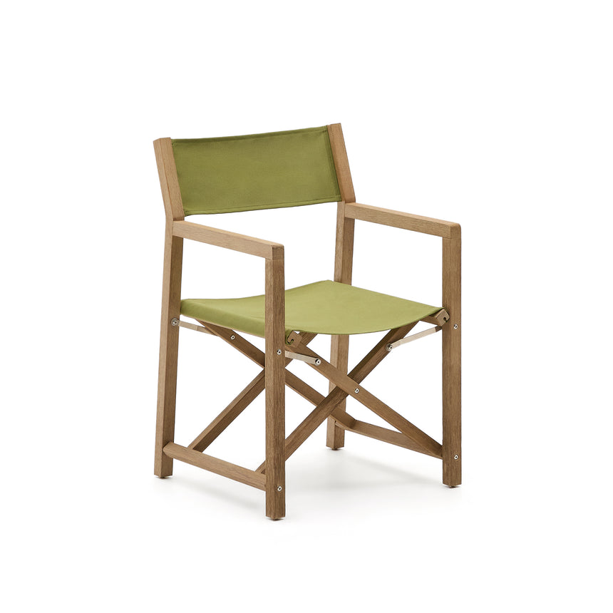 Outdoor-Klappstuhl Vilara in Grün aus massivem Akazienholz FSC 100% - ZEN ZONE Furniture