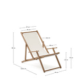 Klappbarer Outdoor-Liegestuhl Vilara in Weiß aus massivem Akazienholz FSC 100%