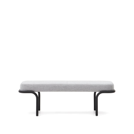 Compo Polsterbank in Grau und schwarzes Metallgestell 130 cm - ZEN ZONE Furniture