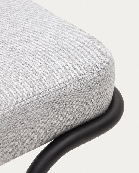 Compo Polsterbank in Grau und schwarzes Metallgestell 130 cm - ZEN ZONE Furniture
