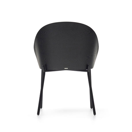 Eamy Stuhl hellgrau Eschenfurnier mit schwarzem Finish und Metall in Schwarz - ZEN ZONE Furniture