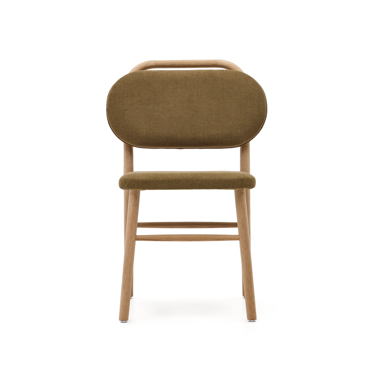 Helda Stuhl aus grüner Chenille und massivem Eichenholz FSC Mix Credit - ZEN ZONE Furniture