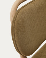 Helda Stuhl aus grüner Chenille und massivem Eichenholz FSC Mix Credit - ZEN ZONE Furniture