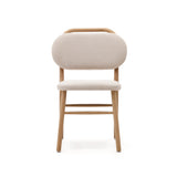 Helda Stuhl aus beiger Chenille und massivem Eichenholz FSC Mix Credit - ZEN ZONE Furniture