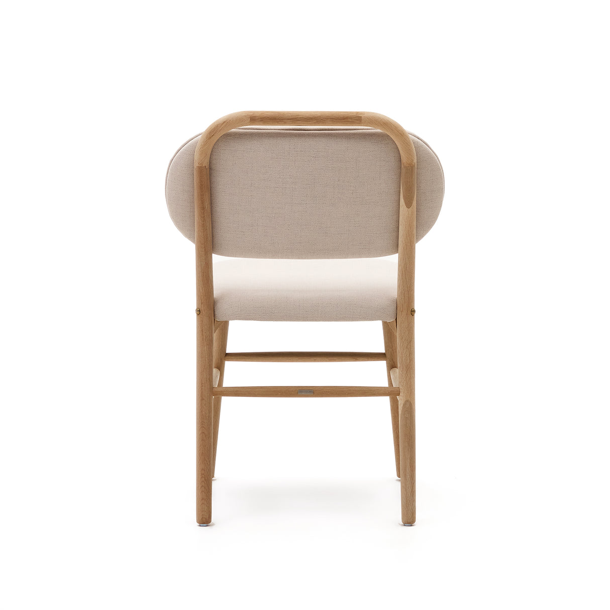 Helda Stuhl aus beiger Chenille und massivem Eichenholz FSC Mix Credit - ZEN ZONE Furniture
